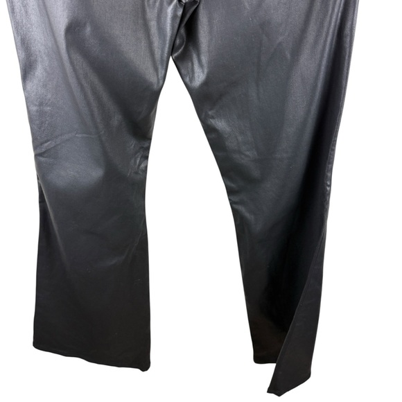 Kut from the Kloth Black Ana Coated High Waist Flare Jeans New Size 12 - Picture 10 of 11